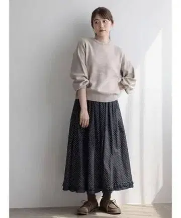 SamansaMos2 유베시 콜라보 밑단 프릴 개더 스커트