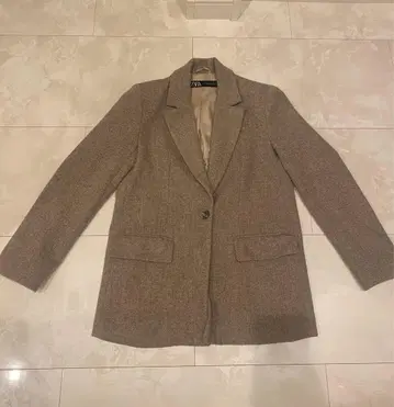 zara 헤링본 테일러드 자켓 브라운 베이지 xs