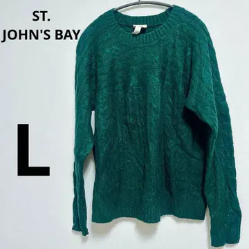 ST. JOHN'S BAY 그린 스웨터 L 여성용 남성용