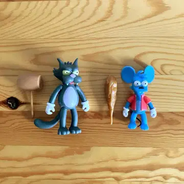 [박스 없음] 심슨 피규어 이치 & 스크래치