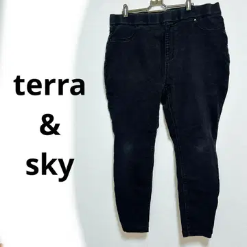terra & sky 스키니 팬츠 16W-18W 블랙 남성용