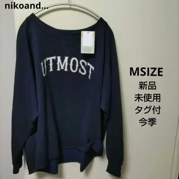 nikoand - 보트넥 칼리지 풀오버 네이비 M SIZE