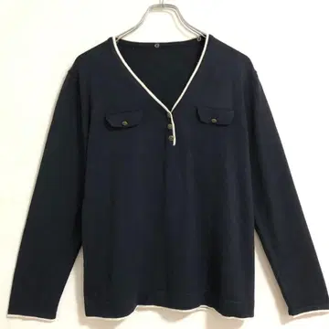 티셔츠 (3L) 여성 상의 블랙 V넥