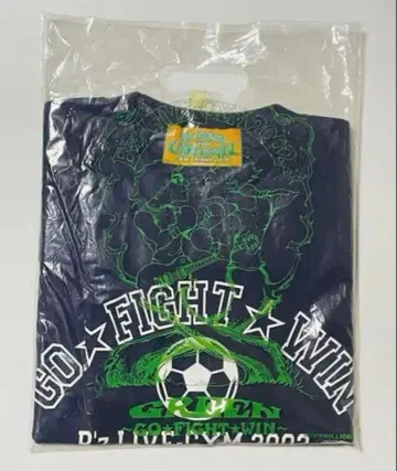 B'z LIVE-GYM 2002 GREEN 축구 T셔츠 M사이즈