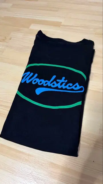Woodstics 로고 티셔츠 블랙 2XL
