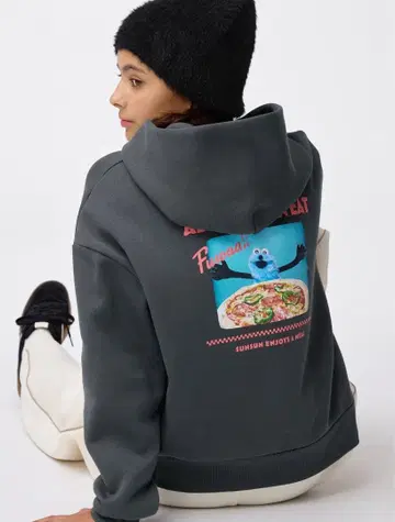 GIRLS 헤비 웨이트 맨투맨 후드티 JR 파페트 순순 키즈용 M 사이즈