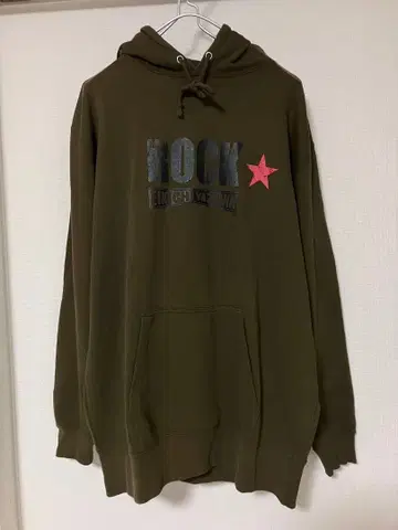 야자와 에이요시 E.YAZAWA 후드티 양면 프린트 카키 XL