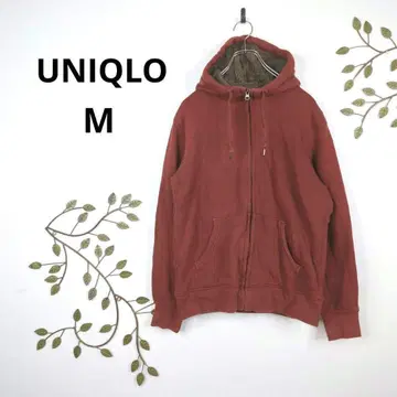 [유니클로] 보들보들 후드티 M 브라운 풀 집업 후디드