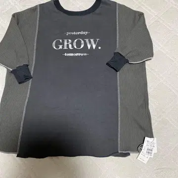 야마다야 RADIATE GROW. 메시지 프린트 5부 소매 T셔츠