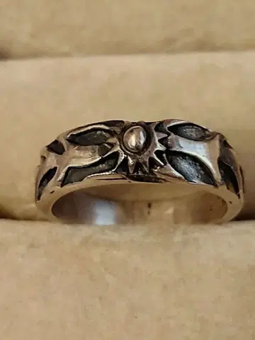 치카노 빈티지 실버 925 장식 반지 6mm 폭 16호
