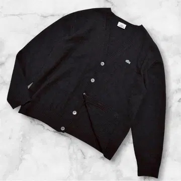 [ 새상품급 ] LACOSTE 라코스테 양모 실크 가디건 V넥 로고