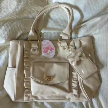 마이멜로디 토트 백 화이트 리즈멜로 리즈리사 마이멜로디 산리오