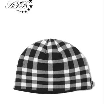afb 비니 니트 캡 체크 무늬