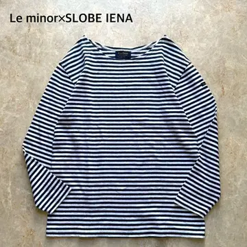 슬로브 이에나 별주 루미노아 보더 티셔츠 블루 화이트