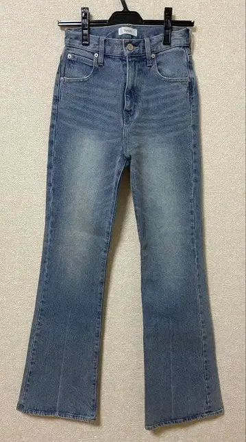 darich 세미 플레어 데님 팬츠 블루 S