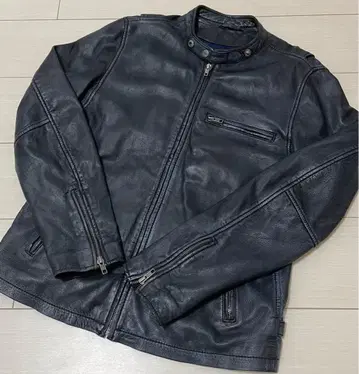 RIDEZ 양가죽 싱글 가죽 자켓 남성용 M