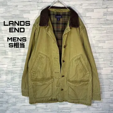 [ USA 구제 의류 ] 랜즈 엔드 헌팅 자켓 S 덕 그린 옷깃 코듀로이