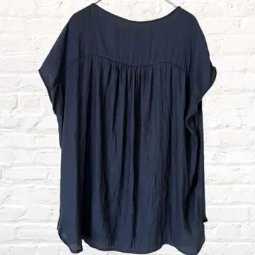 아줄바이마우지 블라우스 셔츠 오피스 캐주얼 네이비 여성용