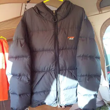 Nava 후드 부착 다운 자켓 L 블랙