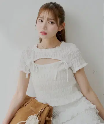 Chico 프론트 리본 볼레로 디자인 T