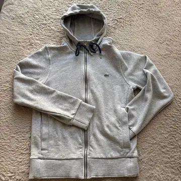 LACOSTE 그레이 후드 부착 후드티 사이즈 2