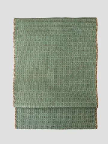 초록색 다다미풍 멋스러운 나고야 오비  코몬 무지 NO66