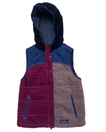 새상품급 마나스태쉬 코듀로이 x 데님 베스트 멀티 컬러 M