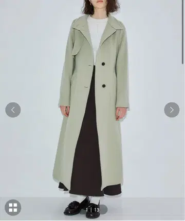 2024AW PUBLIC TOKYO 울 아지메 오버 요크 코트