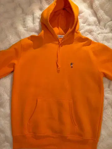 PRESSBIRD J.Pastorius 오렌지 후드티 베이스 자수 XL