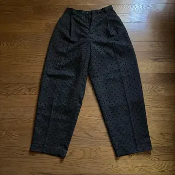 BC STOCK 블랙 도트 무늬 와이드 팬츠