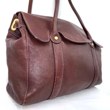 새상품급 츠치야 가방 아질 천연 가죽 토트 다크 브라운 A4 대응