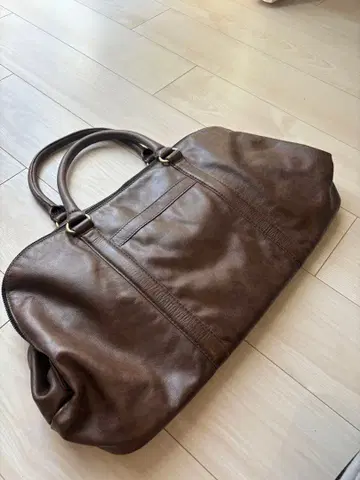 유나이티드 애로우즈 브라운 가죽 보스턴 백