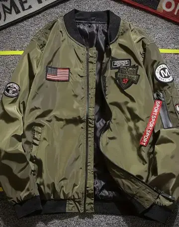 MA-1 스타일 올리브 그린 자켓