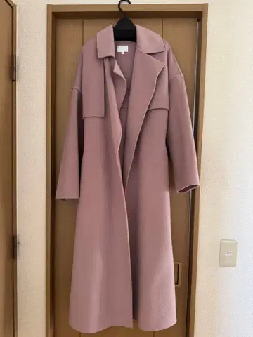 rienda 벨트 롱 코트 M 핑크