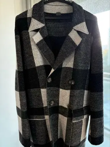 991 체크 니트 자켓 46 S-M 사이즈