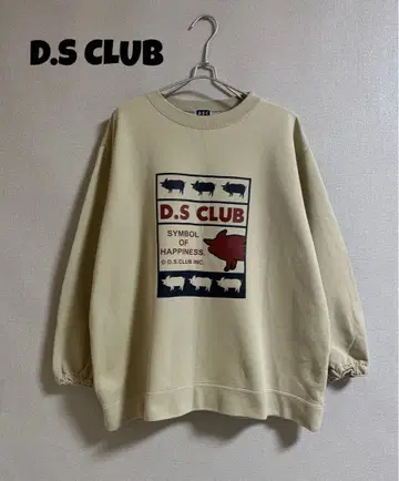 D.S CLUB 로고 프린트 맨투맨 트레이닝복 사이즈 4