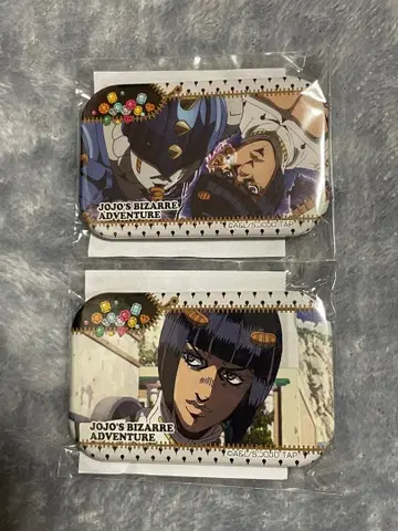 죠죠 월드 죠죠의 기묘한 모험 부챠라티 캔뱃지 2종 세트