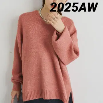 un dix cors 야크라이크 V넥 니트 핑크 2025AW