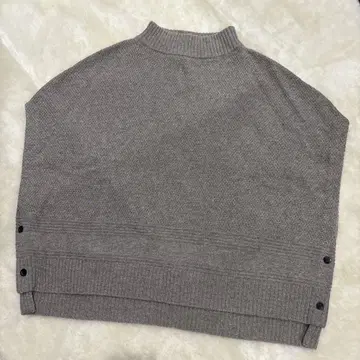 그레이 하이넥 니트 베스트