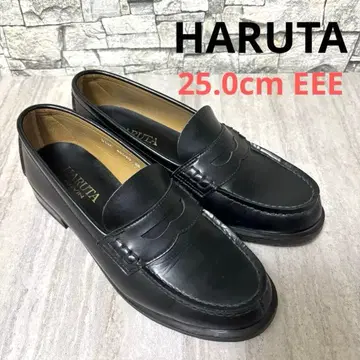 HARUTA 하루타 로퍼 25.0cm EEE 블랙 블랙 스테디셀러