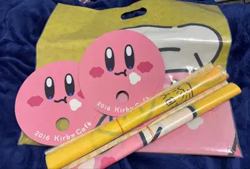 커비 카페 봉투 부채