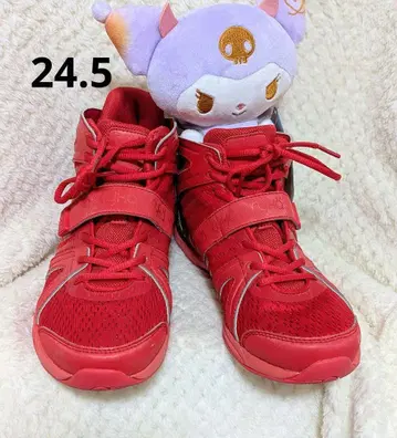 새상품급 RYKA 테나시티 라이카 24.5 cm 레오파드 x 레드