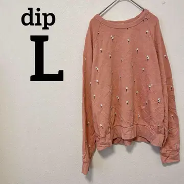 새상품급 dip [ L ] 꽃무늬 자수 트레이닝복 핑크 긴팔