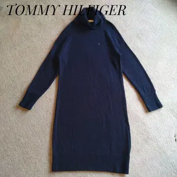 새상품급 TOMMY HILFIGER 퍼 터틀넥 원피스