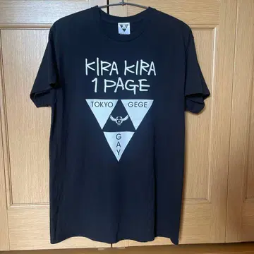 도쿄 게게게이 KIRA KIRA 1 PAGE 블랙T셔츠 M