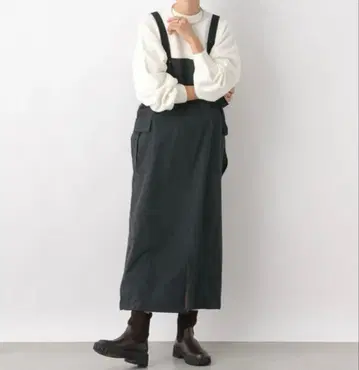 LEPSIM 2WAY 밀리터리 점프 스커트 블랙 FREE