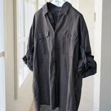 스픽 앤 스팬 코튼 린넨 유틸리티 셔츠