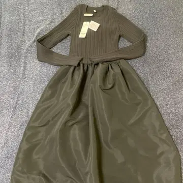 coca 차콜 니트 벌룬 롱 원피스 M 사이즈