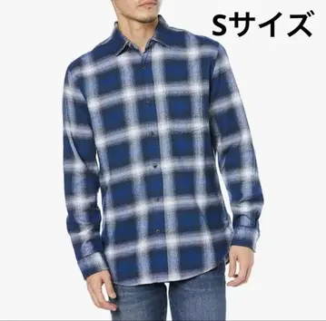 익명 배송 플란넬 셔츠 긴팔 남성용 라지 체크 S 사이즈