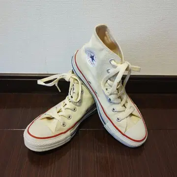 CONVERSE ALL STAR 크림색 하이컷 스니커즈